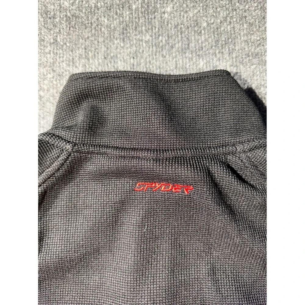 Spyder Full Zip Jacket Mens Large Grey Excellent Waffle Knit Fleece 71D64000-01
